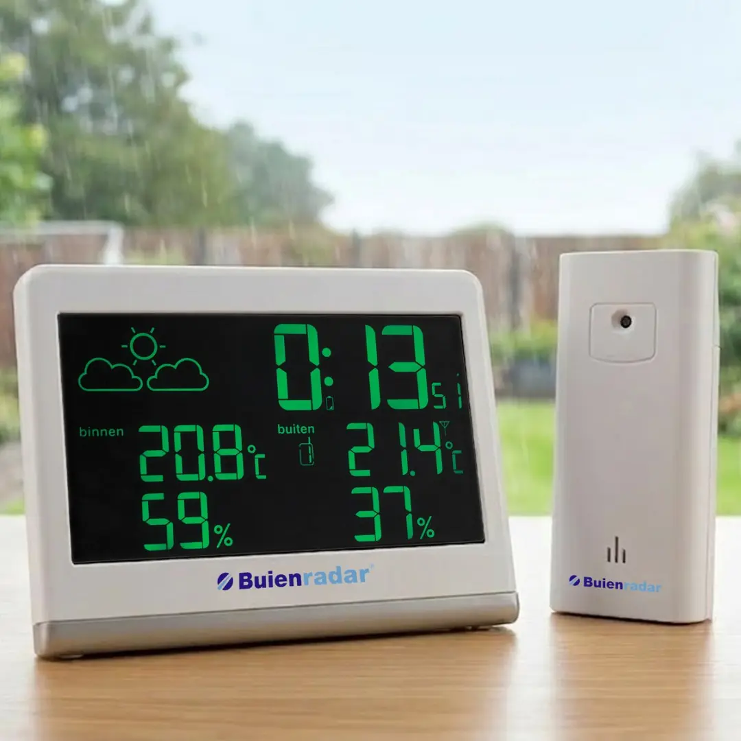 Alecto BR-600 Digitaal Weerstation - Buitensensor - Groot display - Wit
