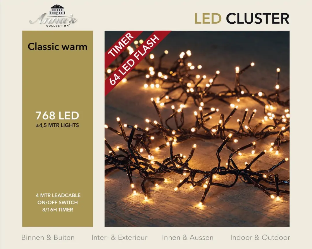 Anna's Collection Clusterverlichting 768 Lampjes - Koel wit