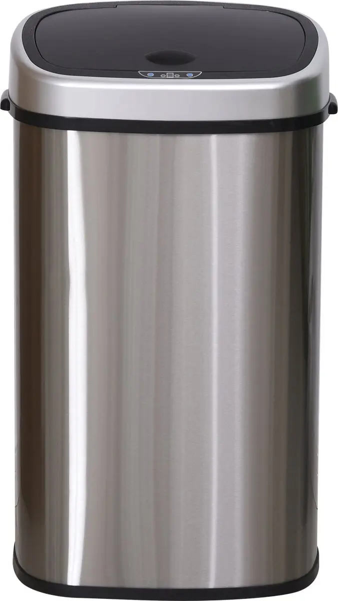 Homcom Automatische Vuilnisbak 48L - Sensor - Zilver