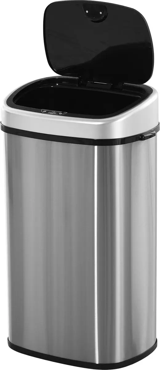 Homcom Automatische Vuilnisbak 48L - Sensor - Zilver