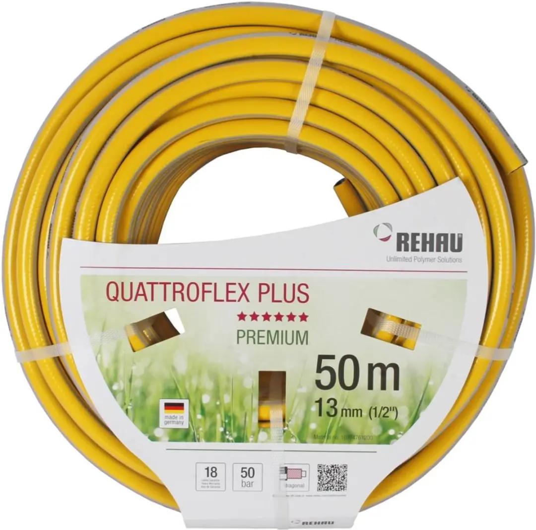 Talen Tools Quattroflex Tuinslang 50m - 1/2 inch - Geel