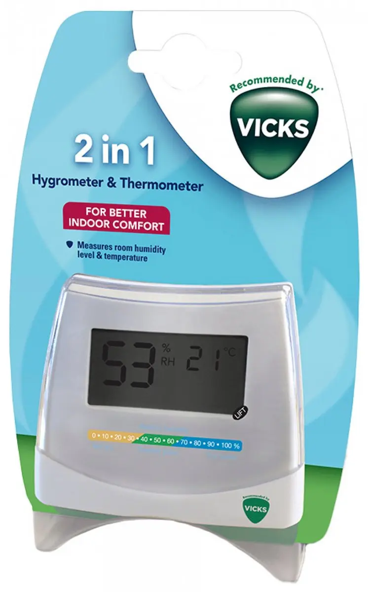 Vicks Hygrometer en Thermometer Wit