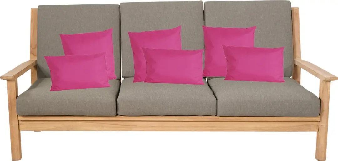 Anna's Collection Bank/Tuin Kussensset 6-delig - Fuchsia - 2 Formaten