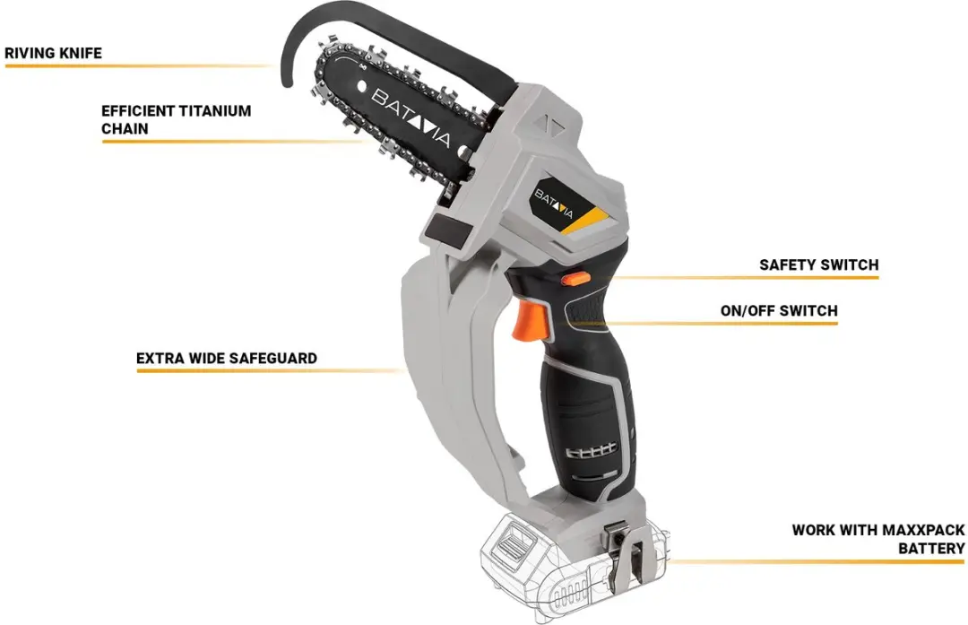 Batavia 18V Nexxsaw Compacte Accu Kettingzaag V2 - 2.0Ah Accu