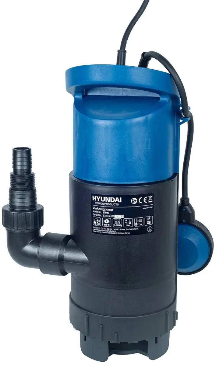 Hyundai Vlakzuigpomp 500W - 13.000 l/u