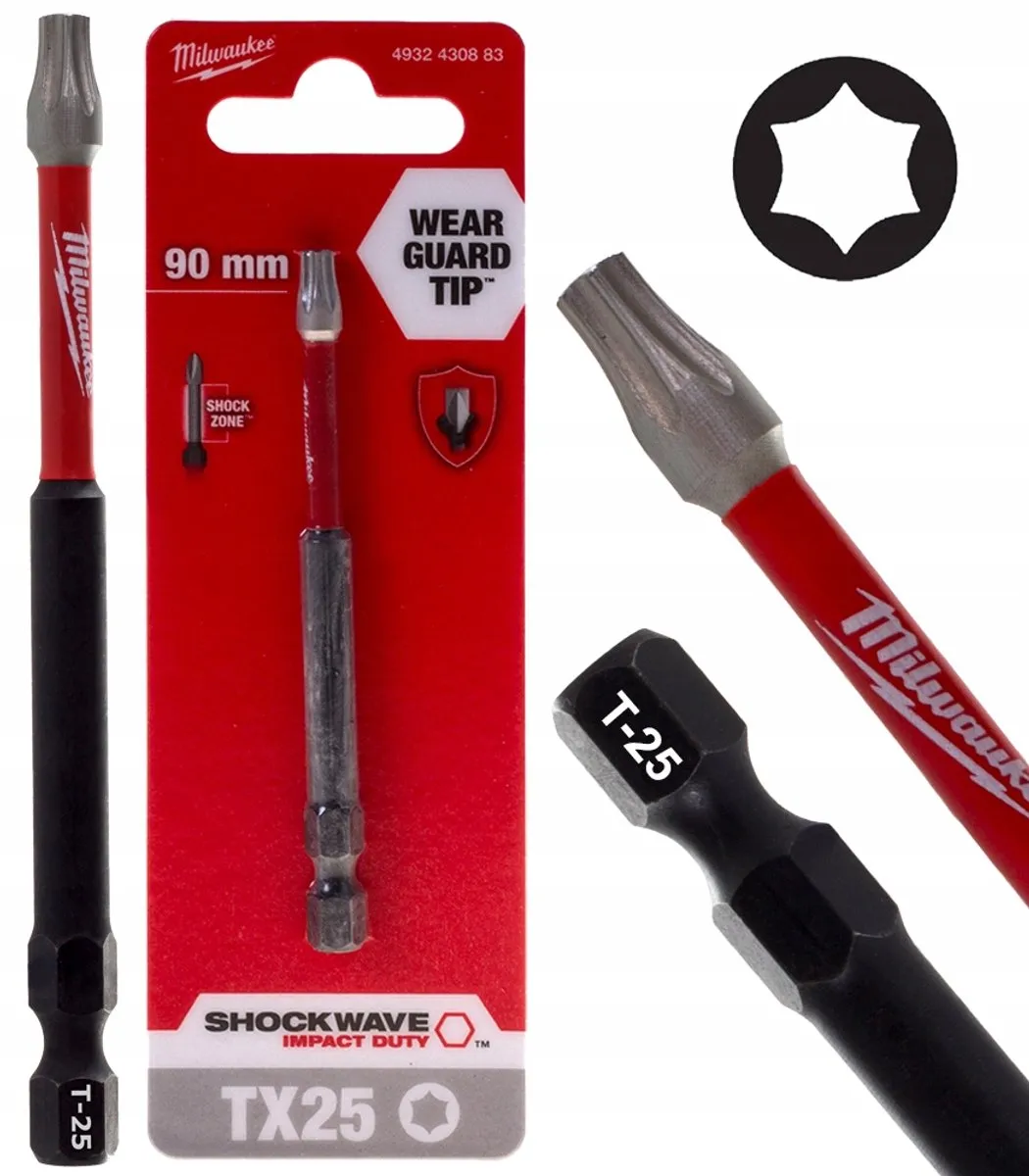 Milwaukee Shockwave TX25 Torx-bit 90mm