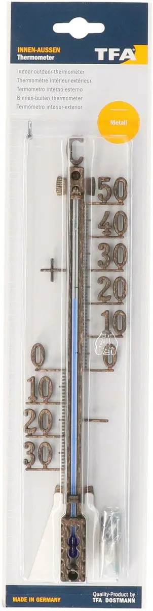 TFA Dostmann Buiten Thermometer - Analoog - Zwart