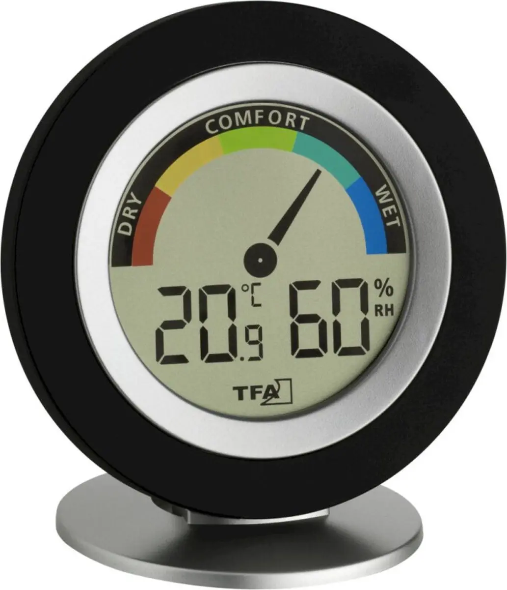 TFA Digitaal Thermo-Hygrometer - Grijs