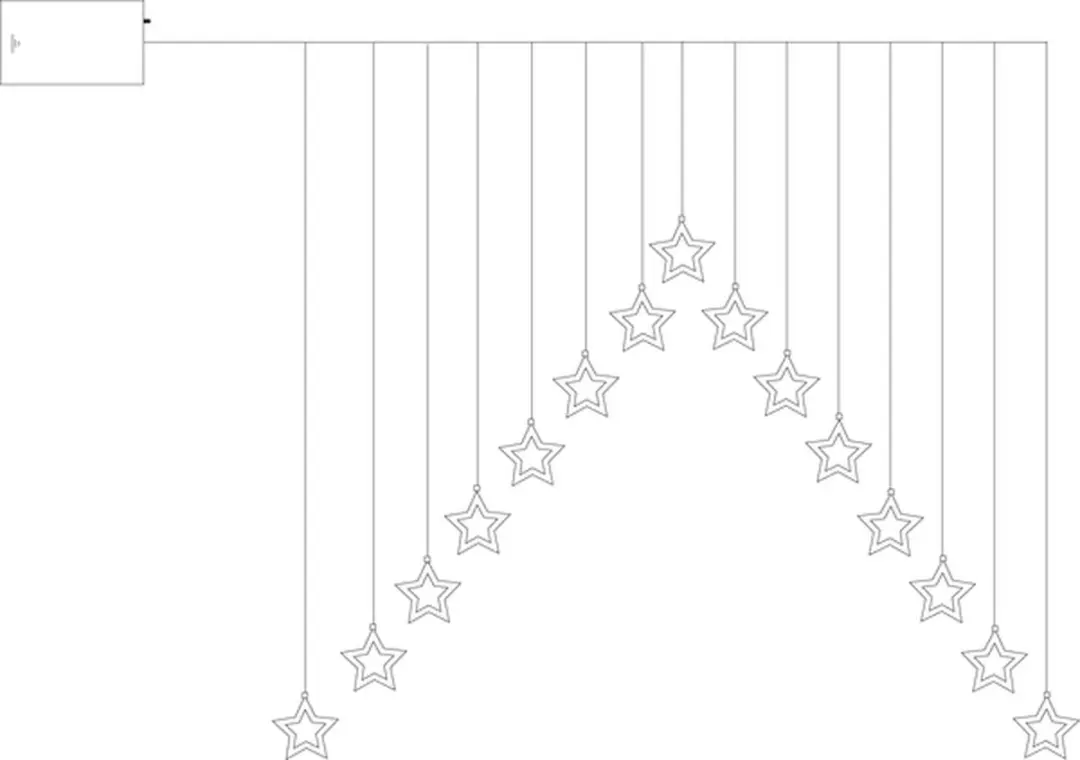 Star Trading Decystar LED-lichtgordijn 75 Warmwit - 125x120cm