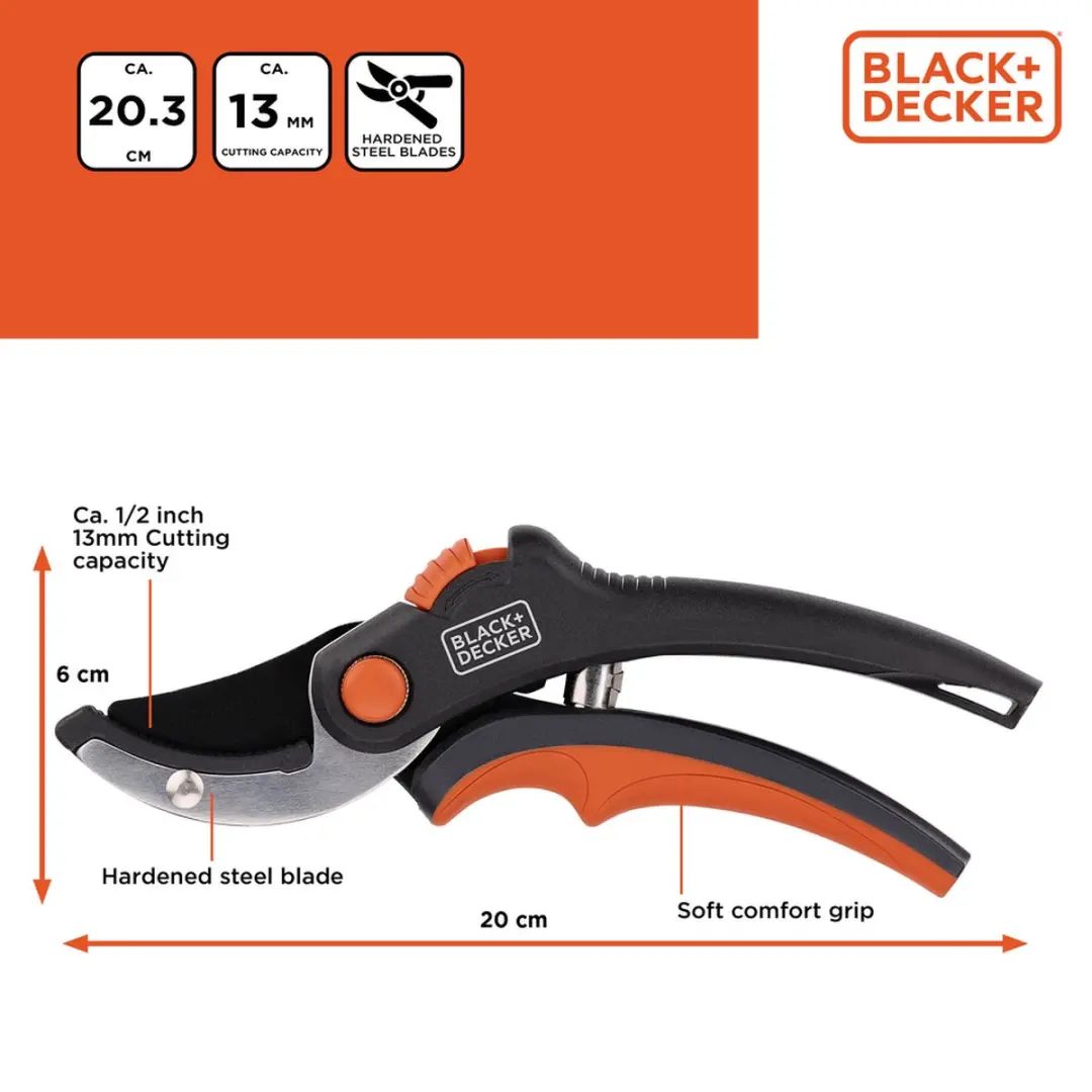 BLACK+DECKER Snoeischaar 14mm - Gehard Staal