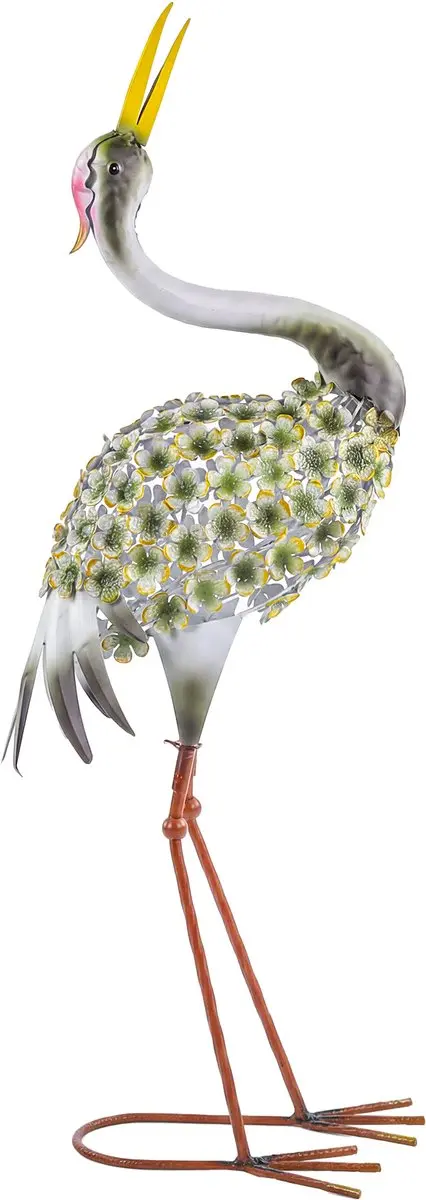 Outsunny Tuinbeeld Reiger Metaal