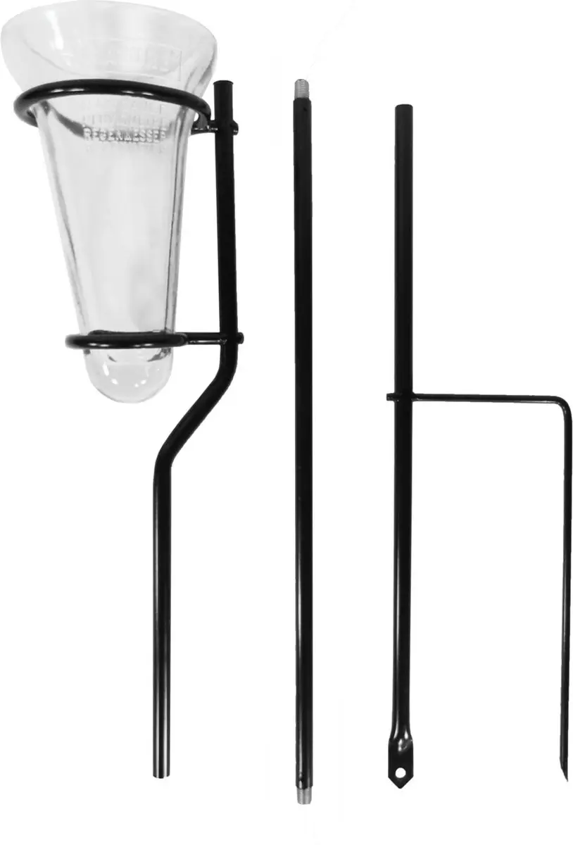 Nature Regenmeter Glas 130cm - inclusief metalen voet