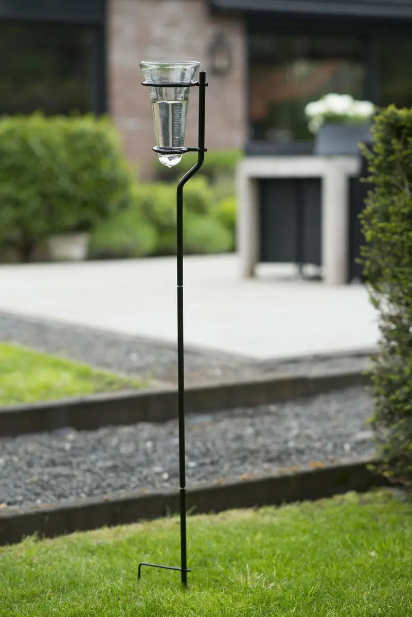 Nature Regenmeter Glas 130cm - inclusief metalen voet