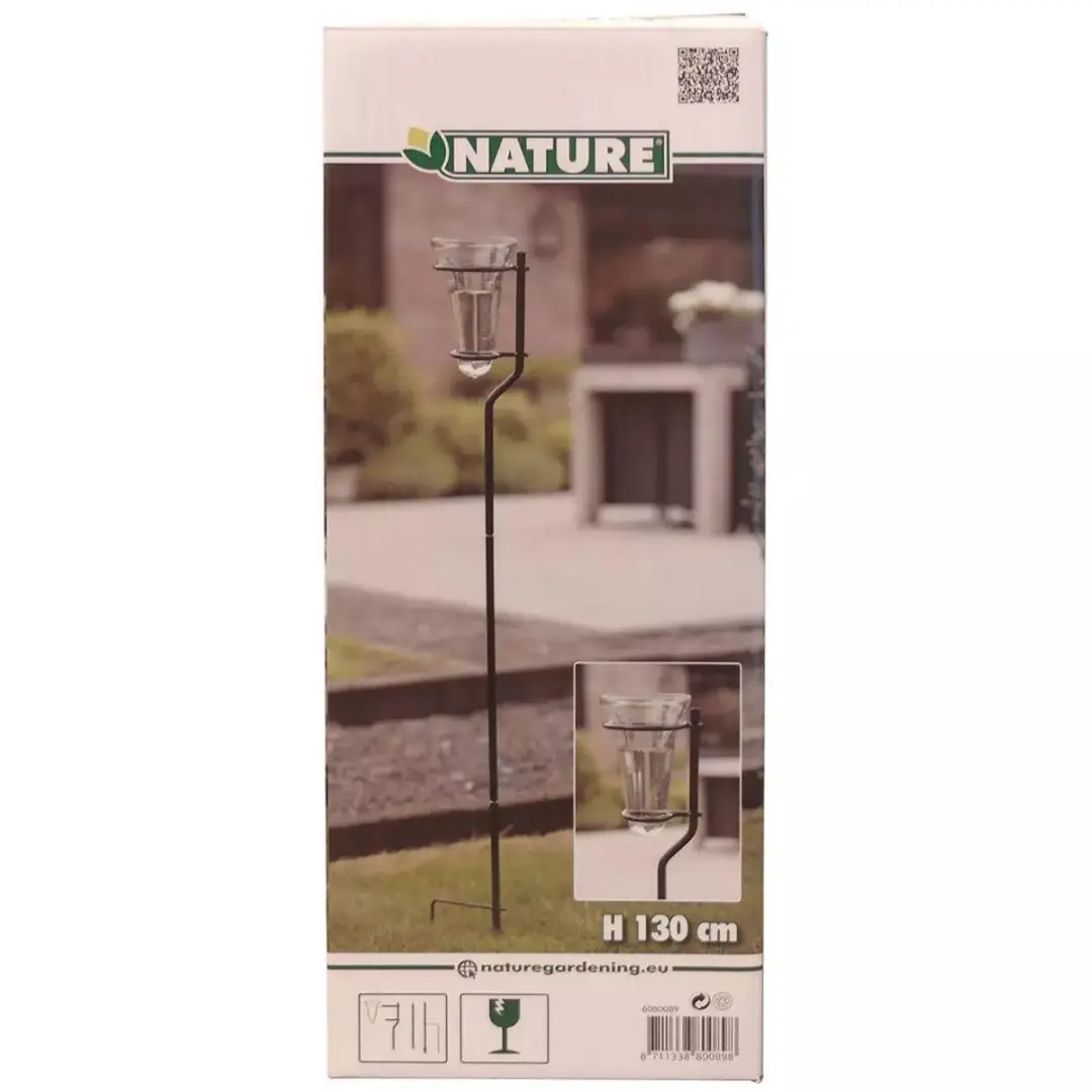 Nature Regenmeter Glas 130cm - inclusief metalen voet