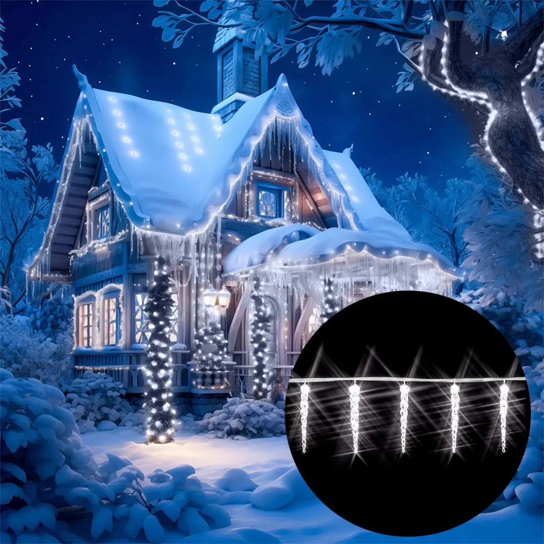 Monzana IJspegel Kerstverlichting 80 LED - 13m Koelwit