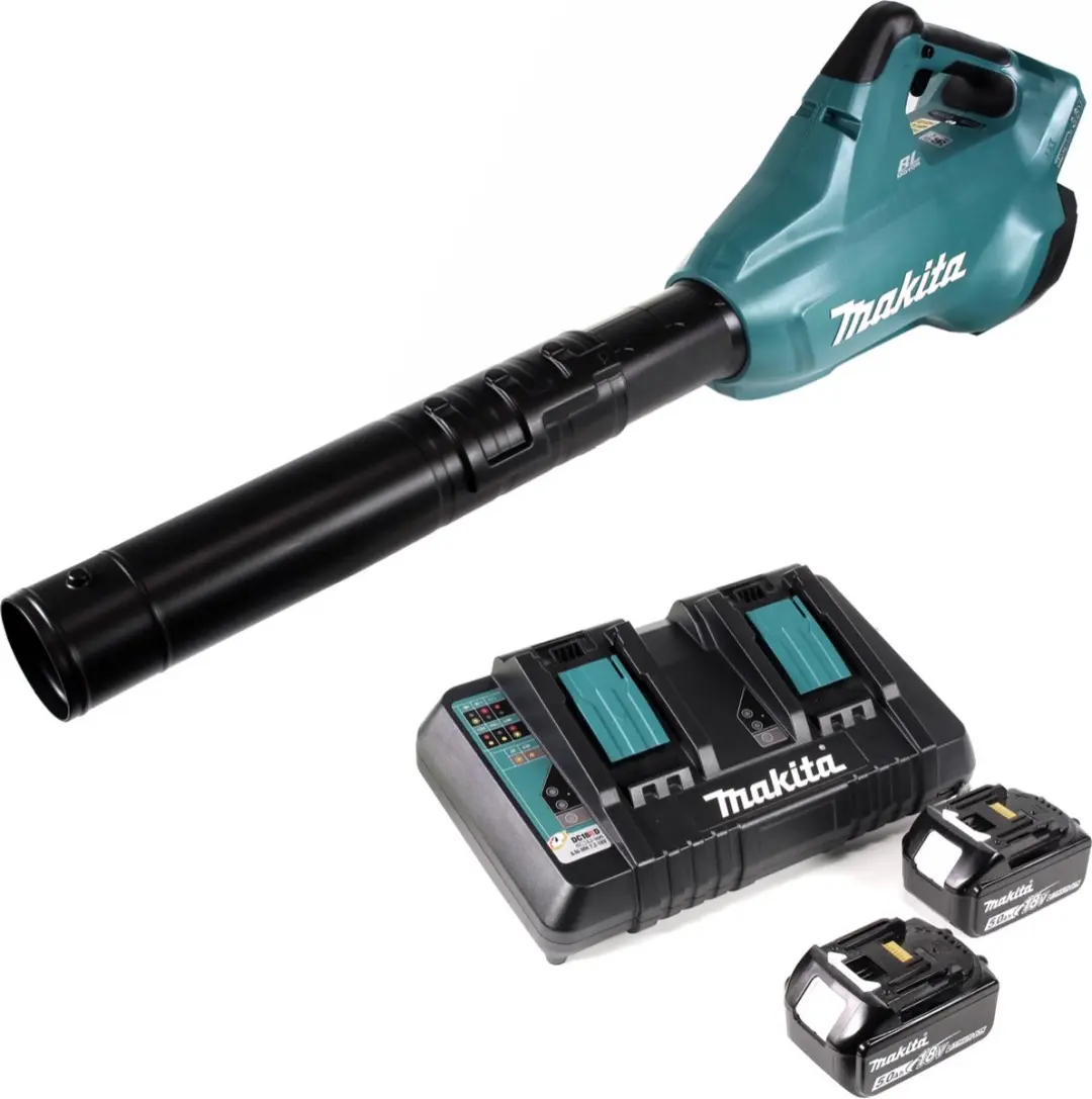 Makita DUB 362 PT Accubladblazer 36V - 2x 5.0Ah + Dubbele Lader