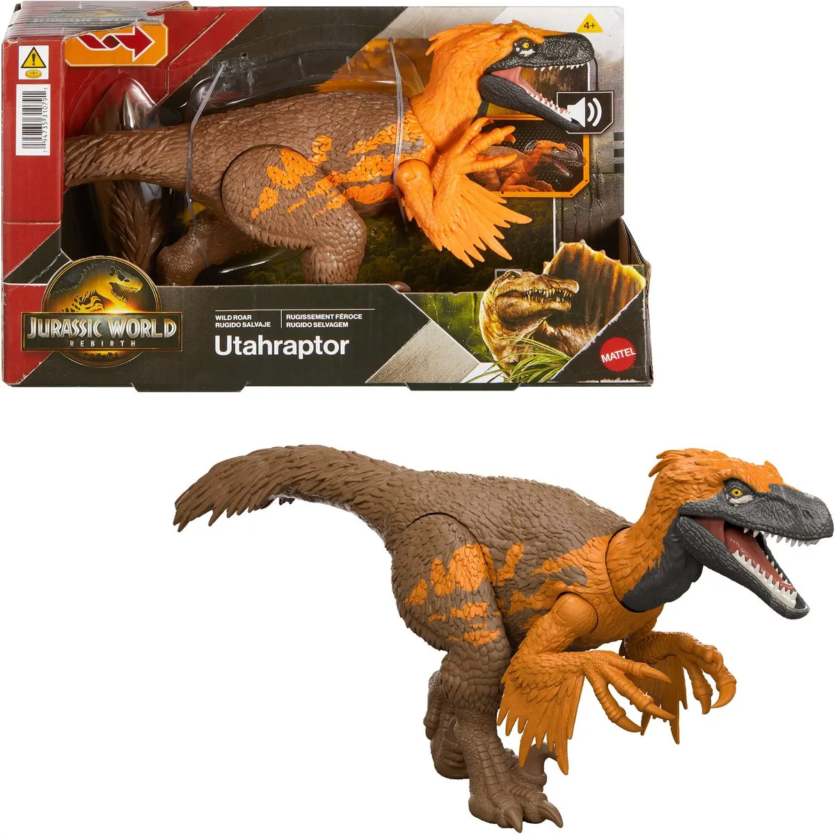 Mattel Jurassic World Wild Roar Dinosaurus Speelgoed JGB87 - Multicolor