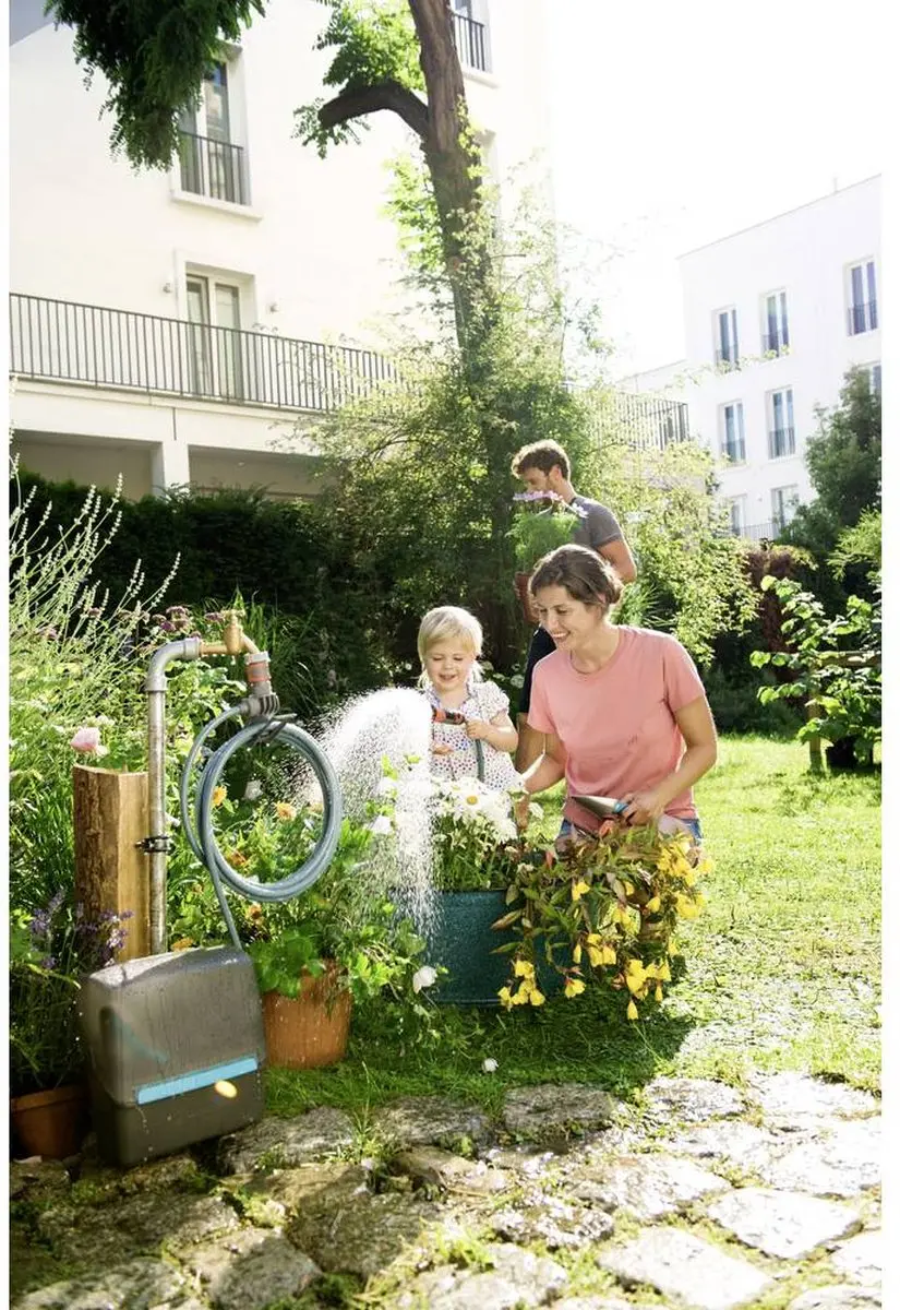 Gardena Spiraal-Tuinslang 7,5m - Grijs/Oranje/Turquoise - afbeelding 6 van 6