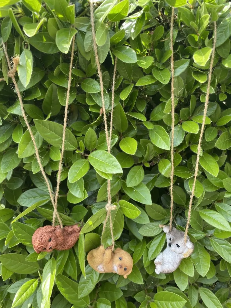 Impuls Honden Polyresin Hangfiguren - 3 Stuks Meerkleurig