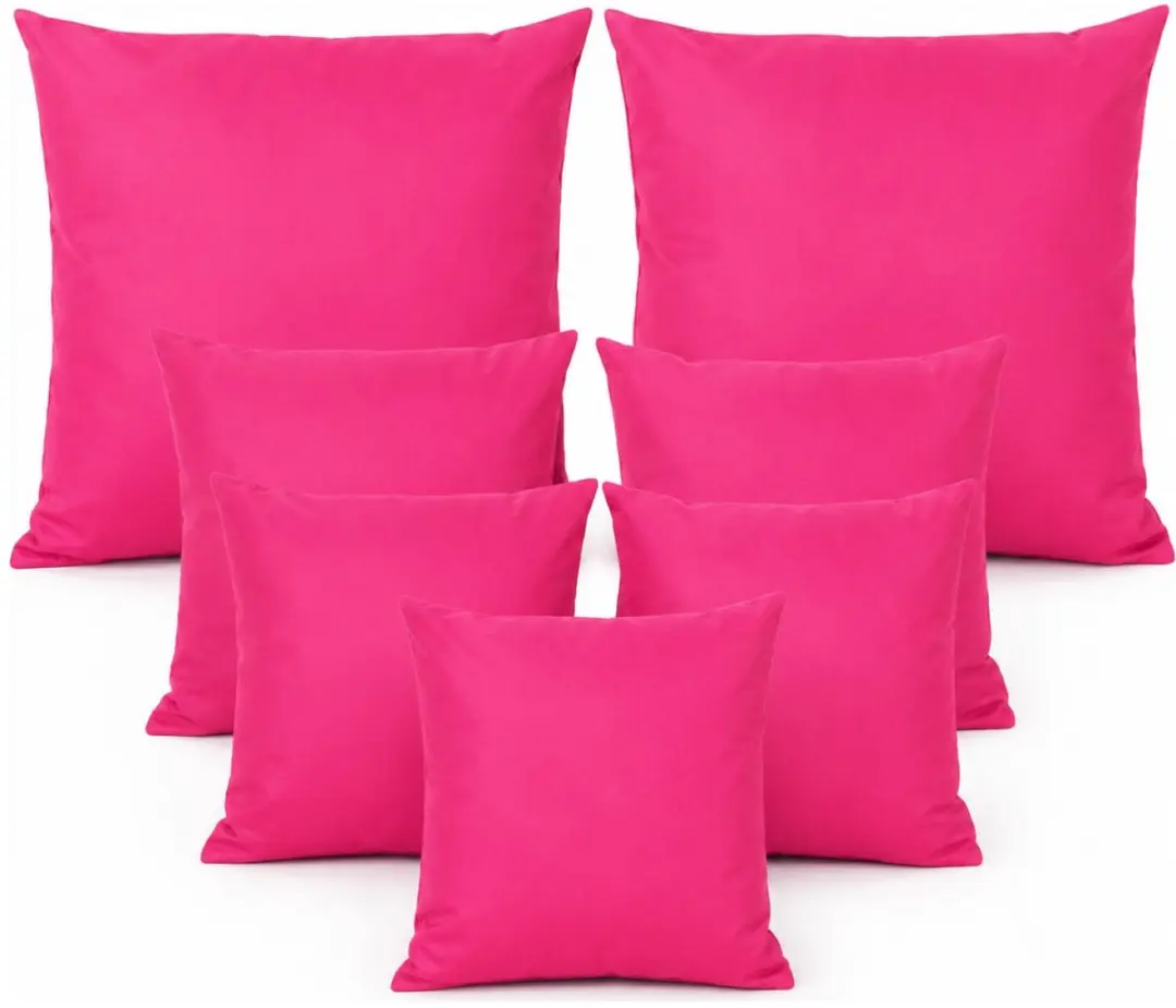 Anna's Collection Bank/Tuin Kussensset 6-delig - Fuchsia - 2 Formaten - afbeelding 6 van 6