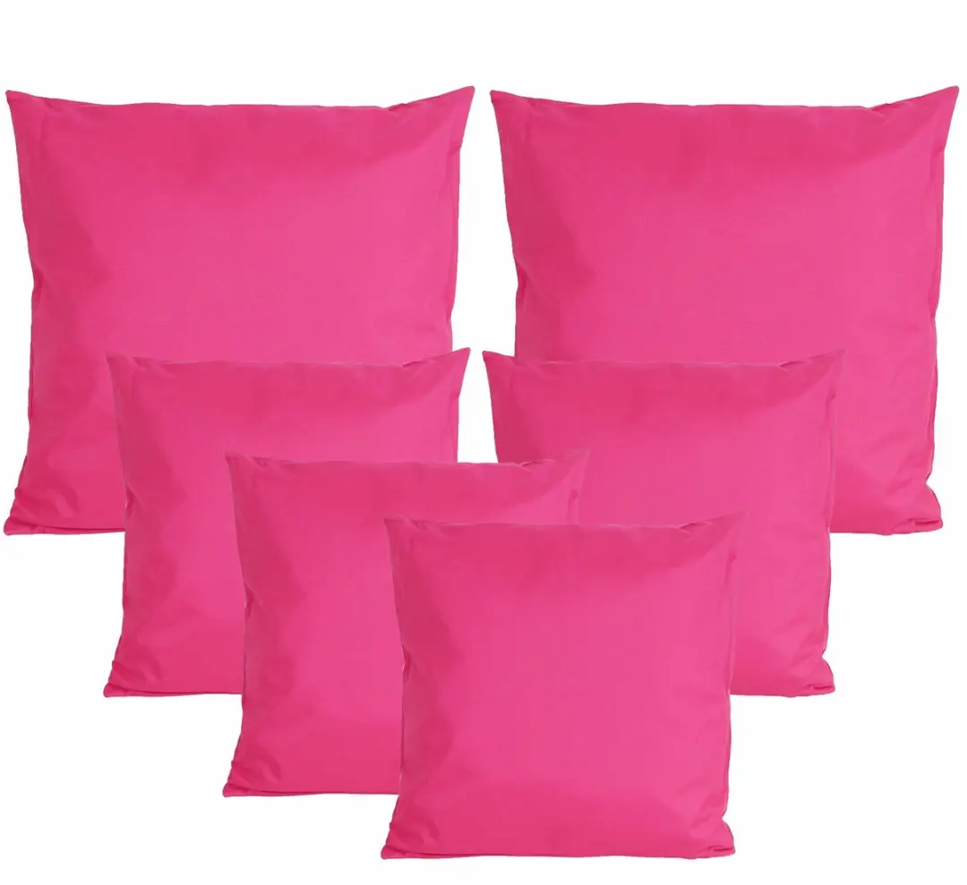 Anna's Collection Bank/Tuin Kussensset 6-delig - Fuchsia - 2 Formaten