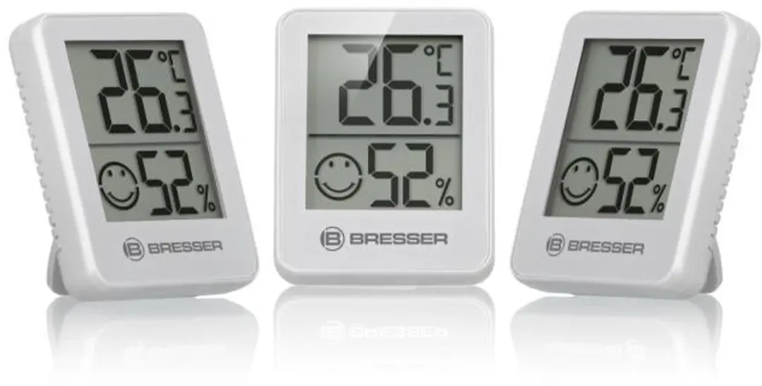 Bresser Thermo- en Hygrometer Set - 6 Stuks - Zilver
