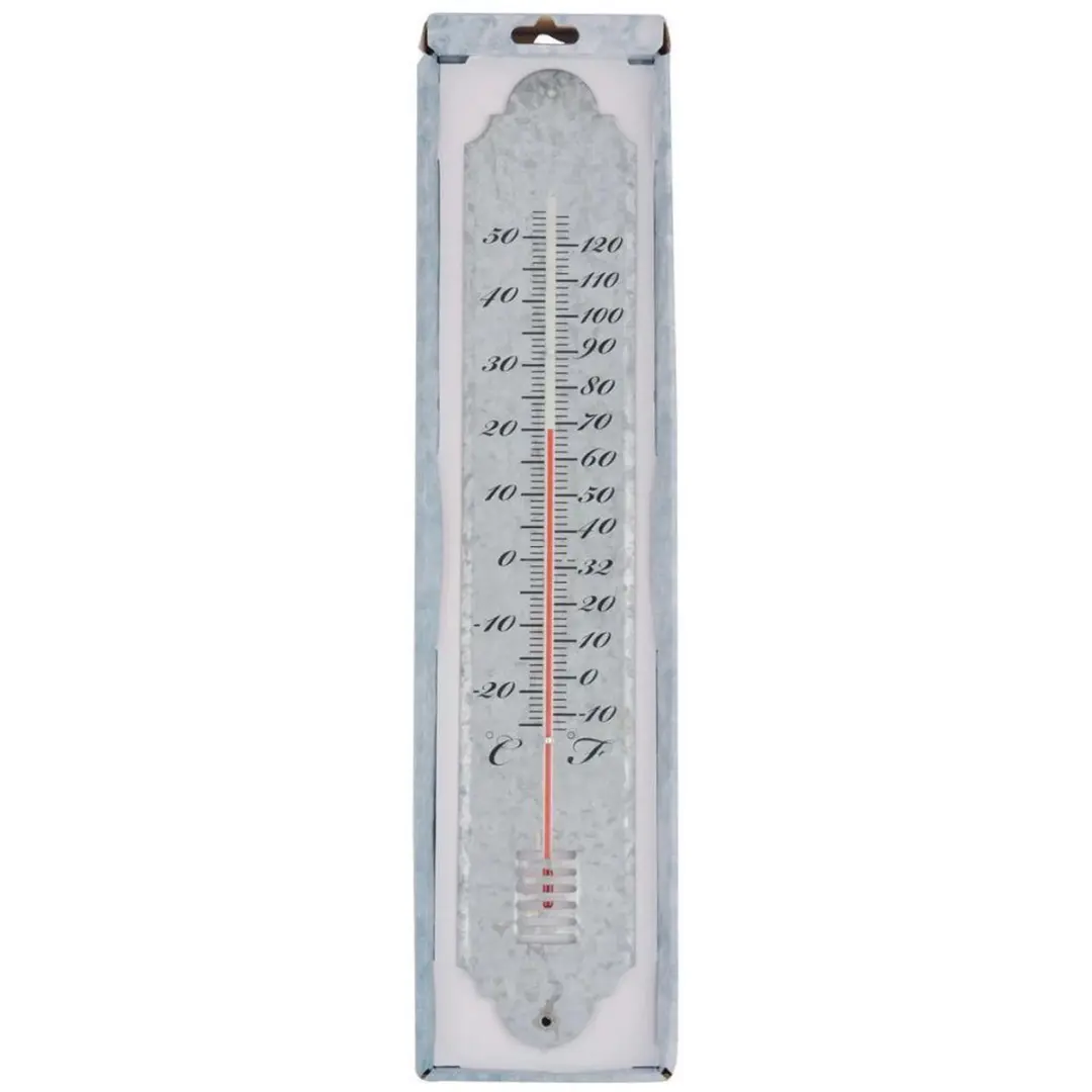 Esschert Design Thermometer Oud Zink 50cm