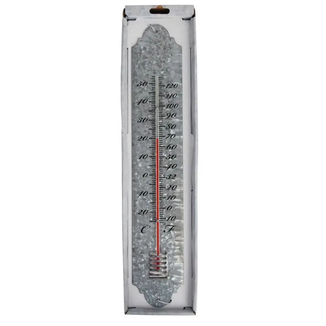 Esschert Design Thermometer Oud Zink 50cm