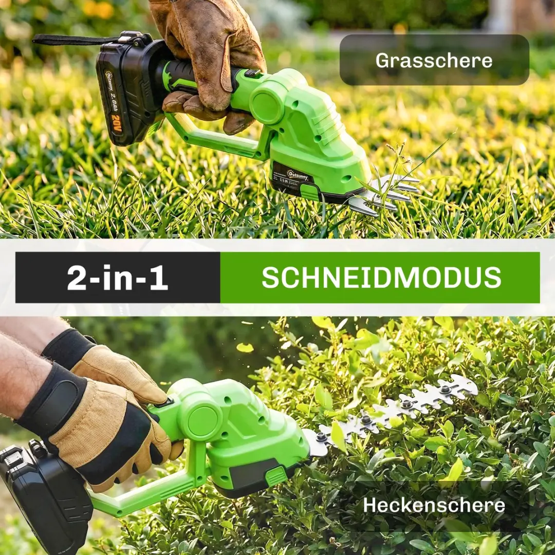 Outsunny Heggenschaar Nylon 40W - 55x13x8cm Groen - afbeelding 6 van 6