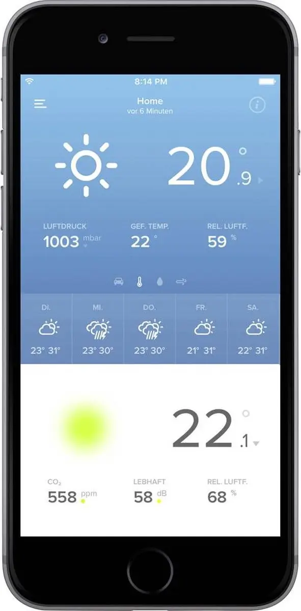 Netatmo Slim Weerstation CO2 Meter - Binnen & Buiten