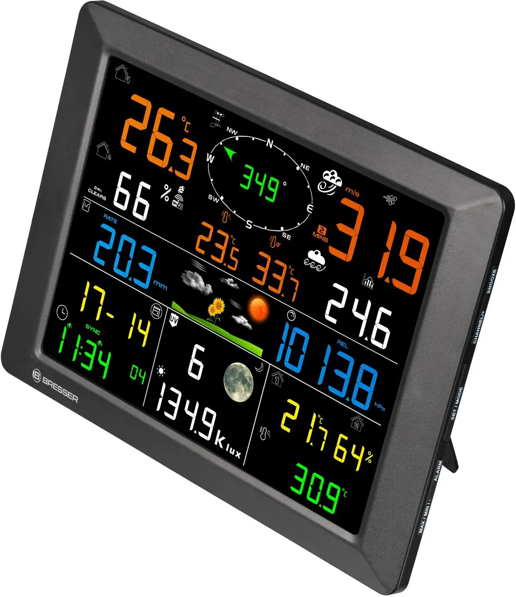 Bresser Terral LoRa Profi Weerstation 7-in-1 - Zwart