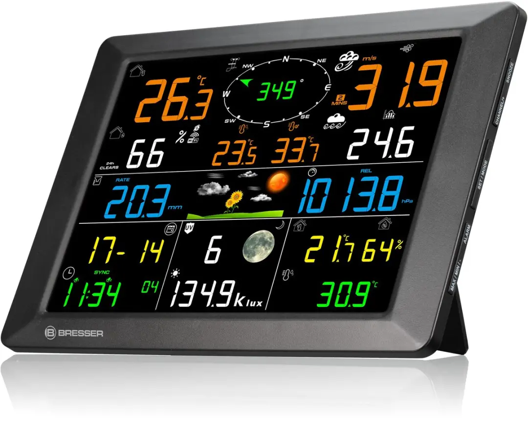 Bresser Terral LoRa Profi Weerstation 7-in-1 - Zwart