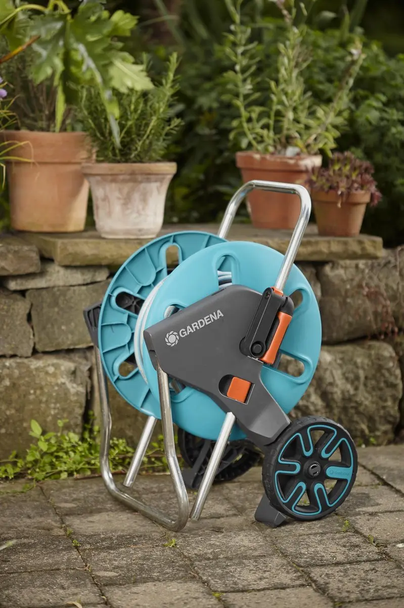 Gardena CleverRoll M+clip Slangenwagen 60m - Turquoise/Zwart - afbeelding 6 van 6