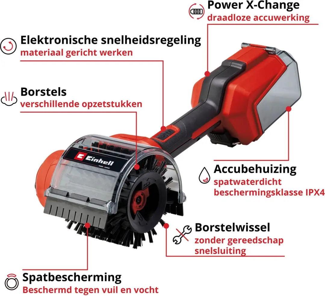 Einhell Accu Oppervlaktereiniger PICOBELLA 18/90 Li Solo - 18V - Werkbreedte 50-90mm