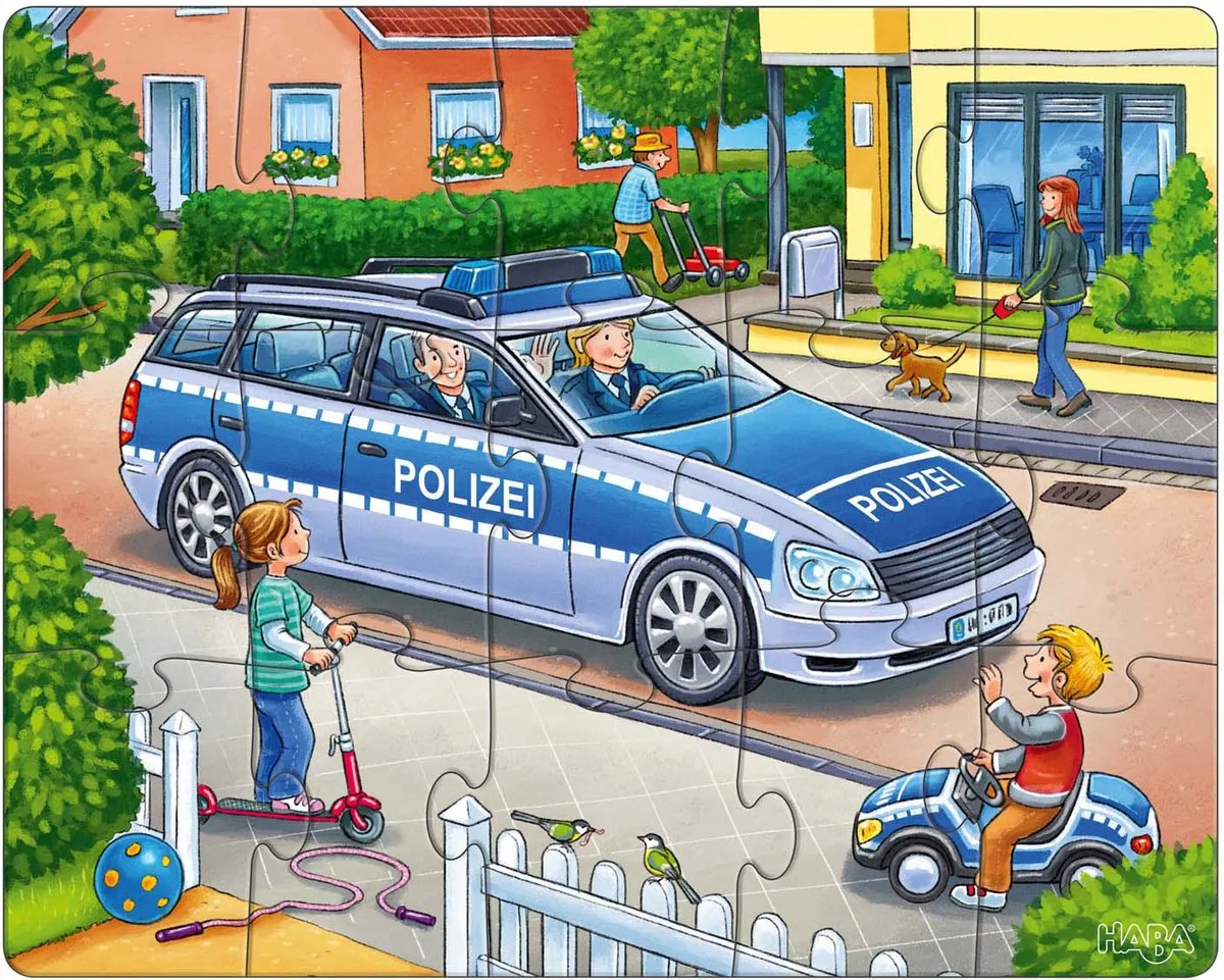 Haba Puzzel Politie & Hulpverlening 12/15/18 Stuks - Multicolor