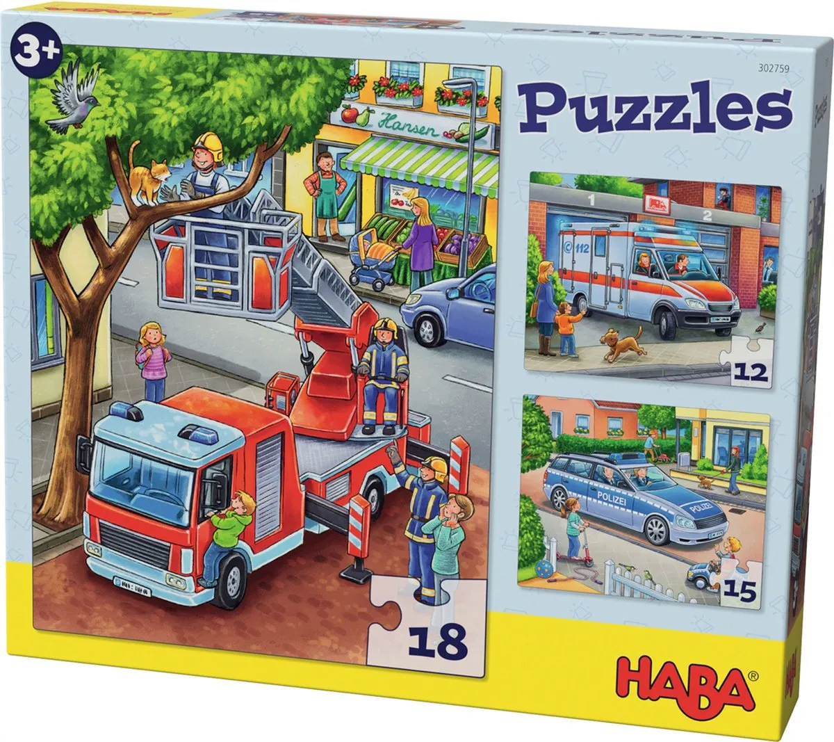 Haba Puzzel Politie & Hulpverlening 12/15/18 Stuks