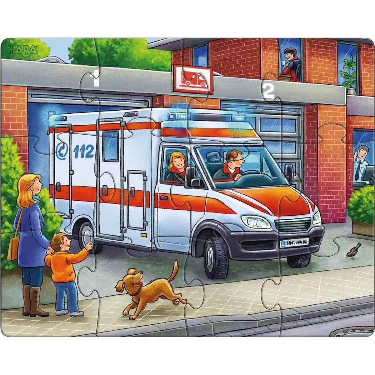 Haba Puzzel Politie & Hulpverlening 12/15/18 Stuks - Multicolor