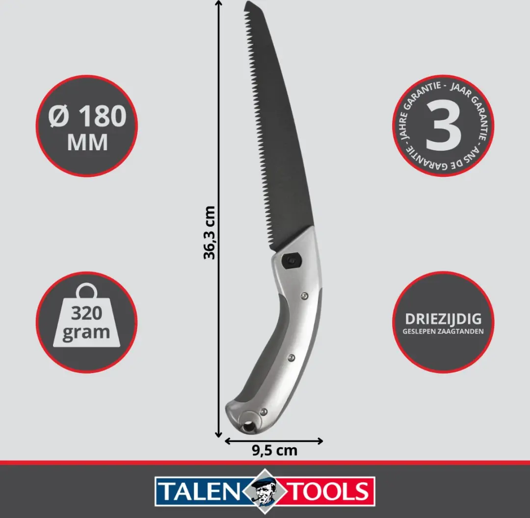 Talen Tools Snoeizaag 36cm - Met houder