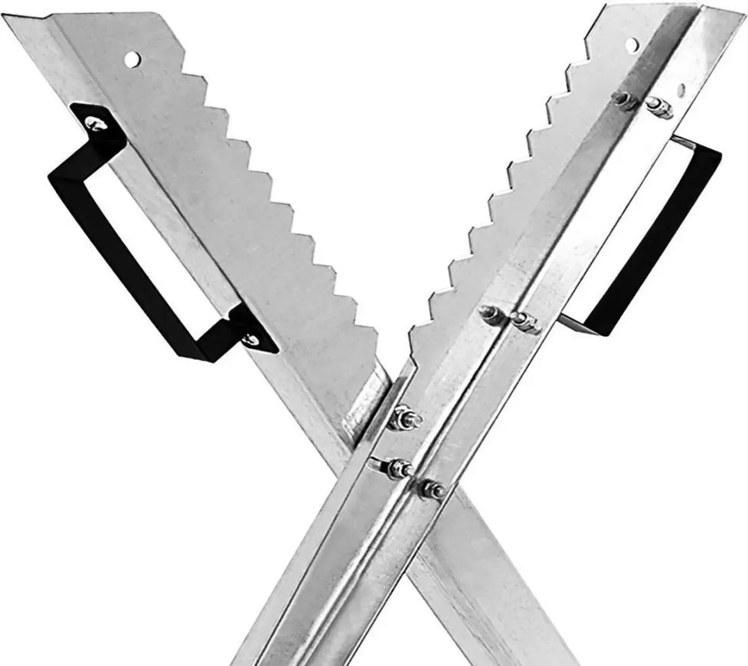 Monzana Zaagbok Metaal Opvouwbaar 83x81x88cm - 150 kg - Zilver - afbeelding 6 van 6