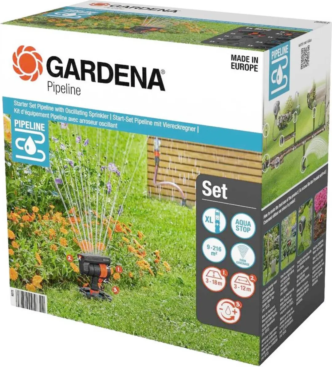 Gardena Pipeline Startset Zwenksproeier - 9-216 m² - afbeelding 6 van 6