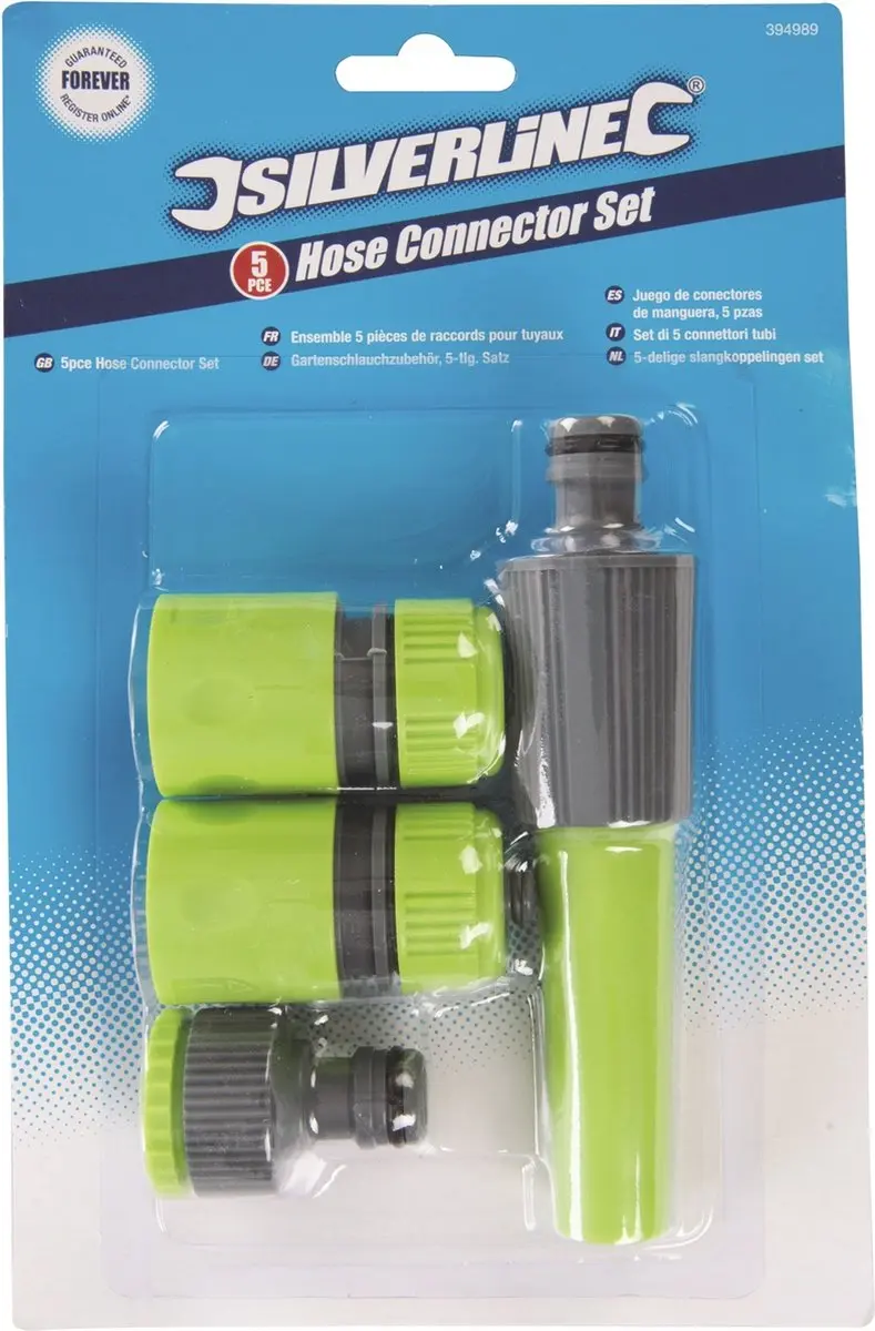 Silverline Tuinslangkoppeling Set 5-delig