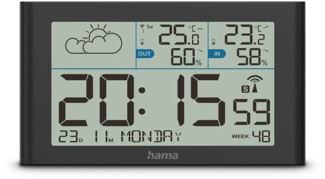 Hama Sylt Draadloos Weerstation - Zwart