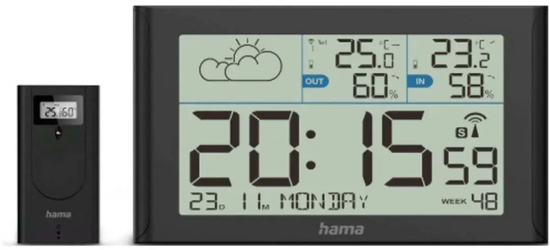 Hama Sylt Draadloos Weerstation - Zwart - afbeelding 6 van 6