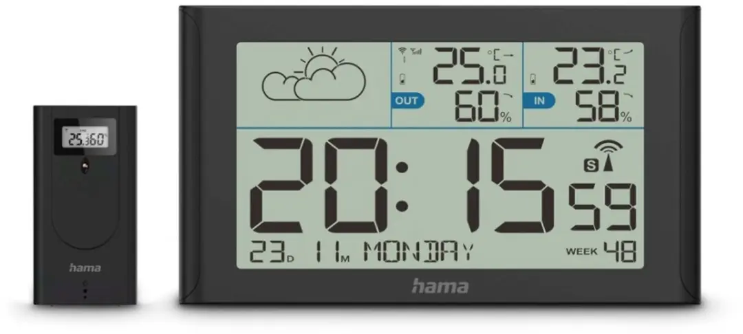 Hama Sylt Draadloos Weerstation - Zwart