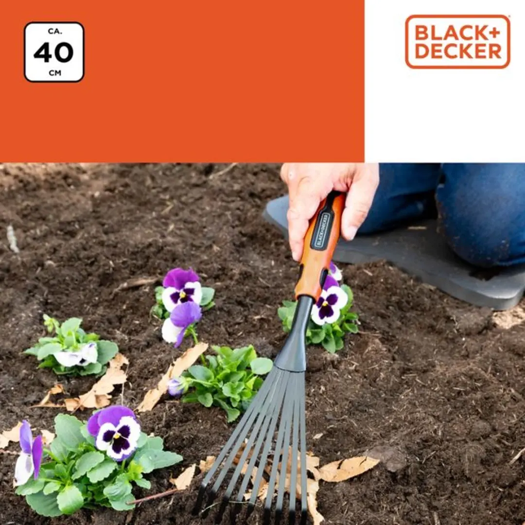 BLACK+DECKER Handhark 38,8cm - Zwart/Oranje - afbeelding 6 van 6