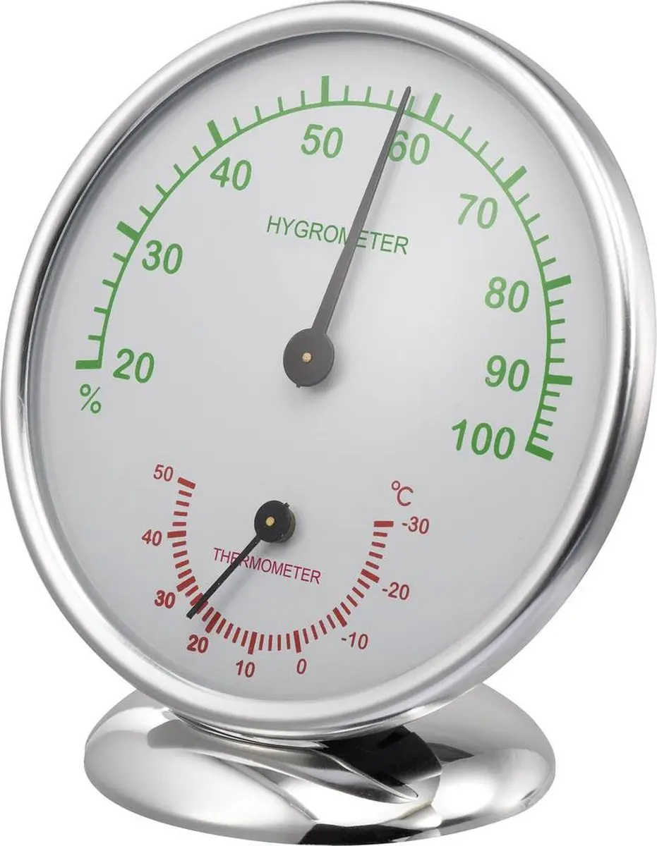Renkforce 6510 Alu Thermo- en Hygrometer - Aluminium
