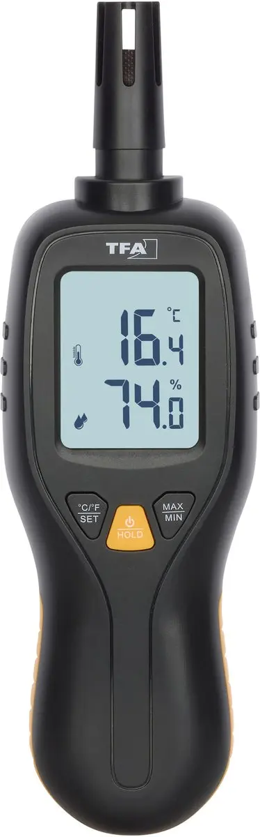 TFA Dostmann 31.1066.01 Thermo-Hygrometer - Zwart/Geel