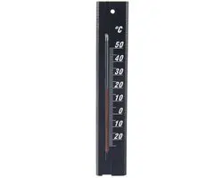 Orion Buitenthermometer Hout Zwart 20cm