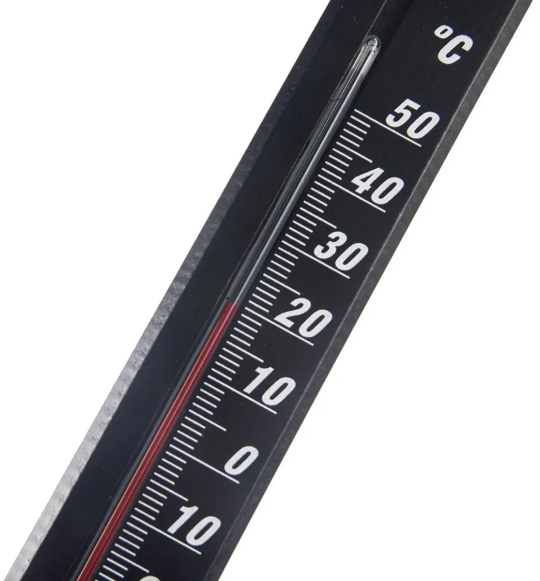 Orion Buitenthermometer Hout Zwart 20cm