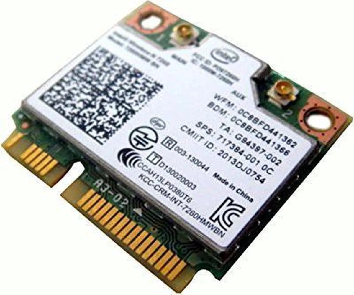 Intel Wireless-N 7260 Plus Bluetooth - Silver/Green